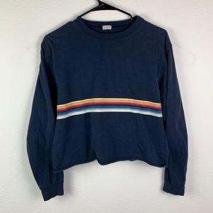 John Galt Brandy Melville Cropped Long Sleeve Top